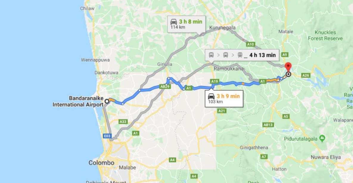 Colombo: Colombo Airport (CMB) and Kandy City Transfer