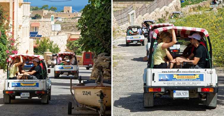 Malta: Gozo heldagssafari i jeep med transfer med motorbåt