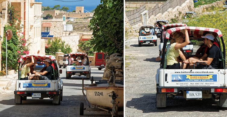 Malta: Gozo heldagssafari i jeep med transfer med motorbåt