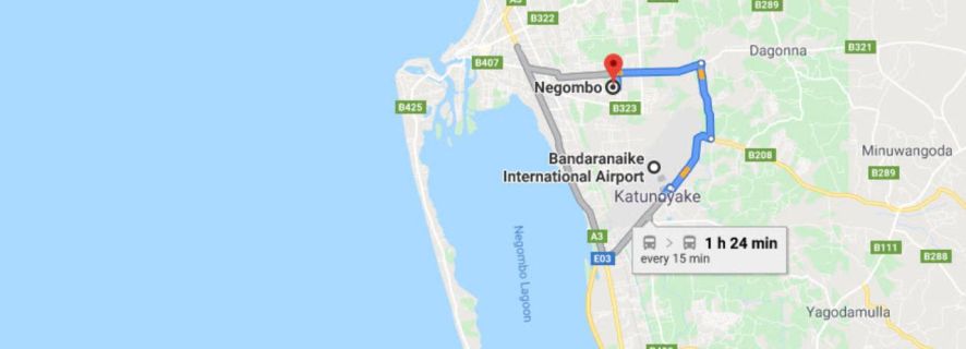 Colombo: Colombon lentokenttä (CMB) ja Negombon kaupunkikuljetus