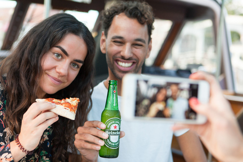 Ámsterdam: crucero nocturno por canales con pizza y bebidas