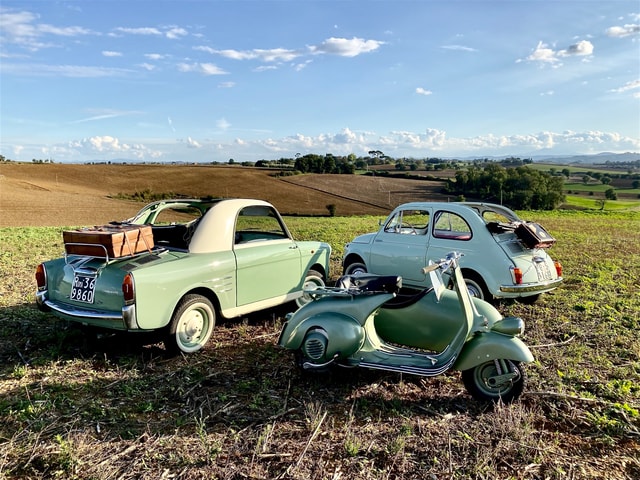 Visit Arezzo and Province Drive Vintage Vehicle with Audio Guide in Cortona, Italy