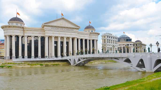 skopje neoclassical city walking tour