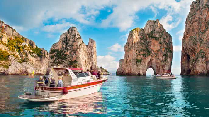 from sorrento capri island smallgroup boat tour