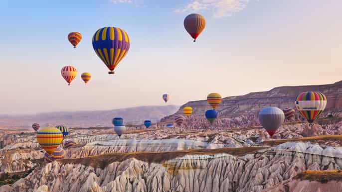 cappadocia hot air balloon flight with champagne