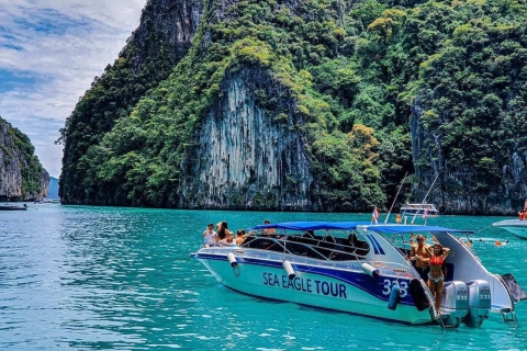 Krabi: Phi Phi-eilanden privé speedbootcharter voor een hele dagPhi Phi-eilanden privé speedbootcharter voor een hele dag