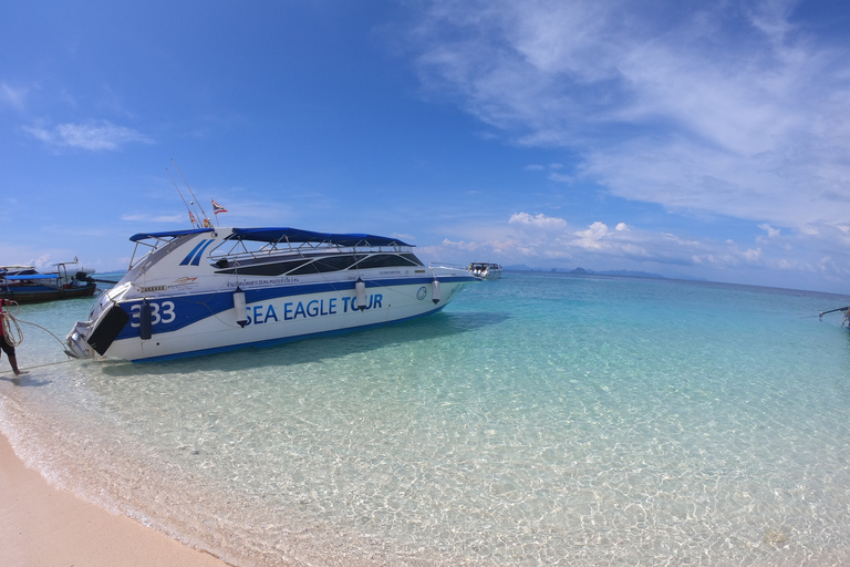 Au départ de Krabi : Excursion d'une journée en bateau rapide dans les îles Phi PhiDe Krabi : journée en hors-bord aux îles Phi Phi