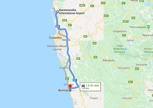 Colombo: CMB Airport naar Bentota City Private Transfer