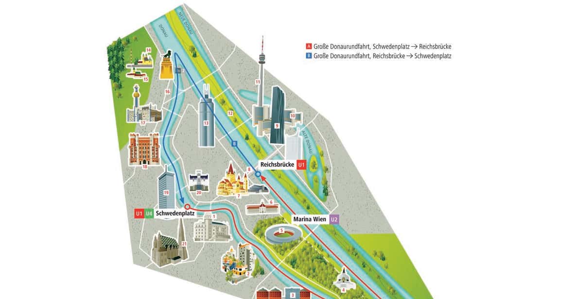 Afbeelding 14 van Wenen: grote rondvaart Donau van 3,5 uur