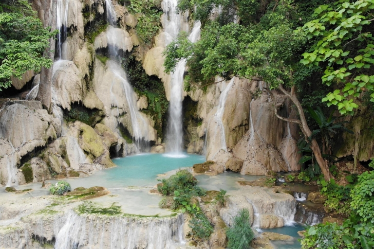 Luang Prabang: Full-Day Pak Ou Caves and Kuang Si Waterfalls 3-hour Mekong Downstream Cruise
