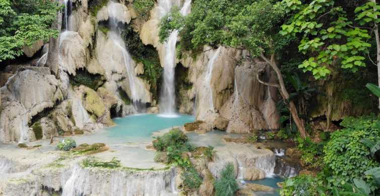 Luang Prabang: Pak Ou Caves and Kuang Si Waterfalls Cruise