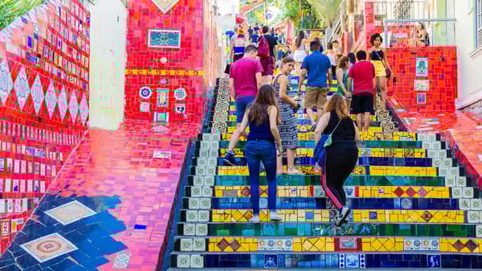 rio de janeiro cristo redentore e scalinata selarón