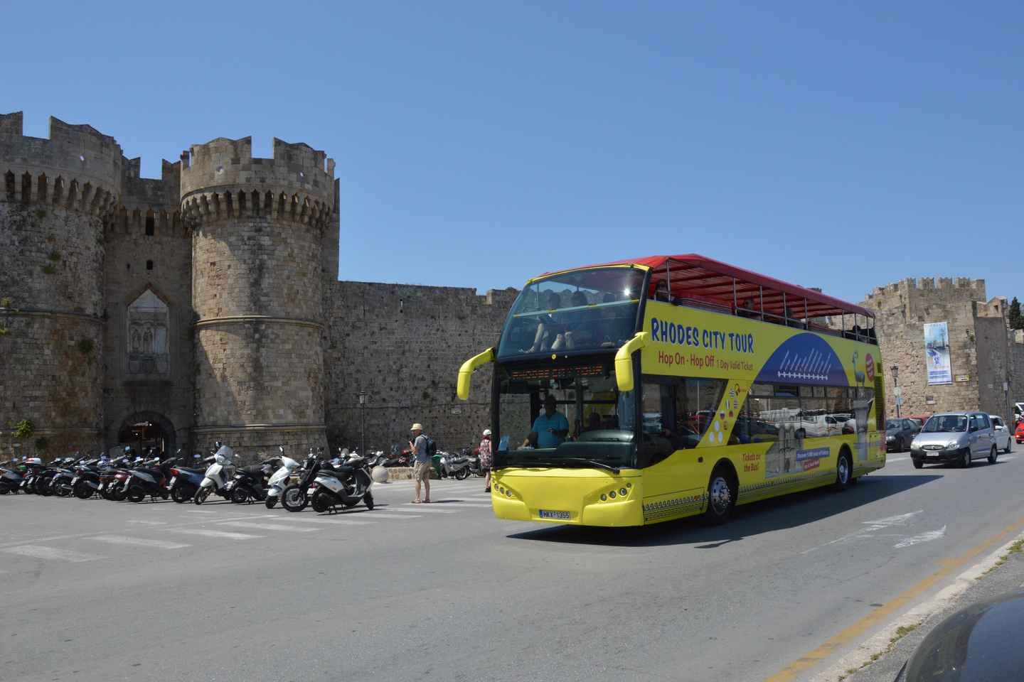 Rhodes: Hop-On Hop-Off City Tour Bus