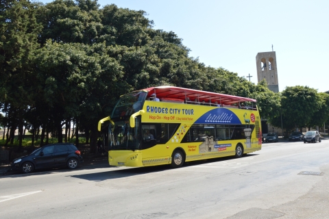 Rodos Hop-On Hop-Off zwiedzanie miasta autobusemRodos Hop-On Hop-Off zwiedzanie miasta żółtym autobusem