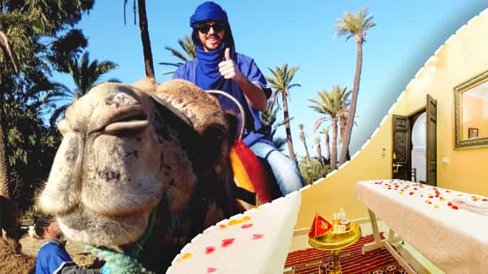 marrakech palmeraie camel ride traditional moroccan spa