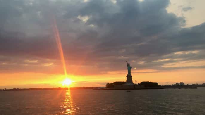 nyc 60min statue of liberty ellis island sunset cruise
