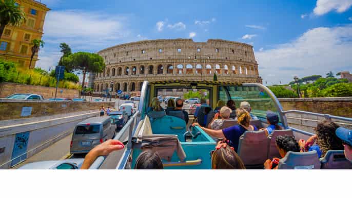 rome circuit coupefile en bus à arrêts multiples et au colisée