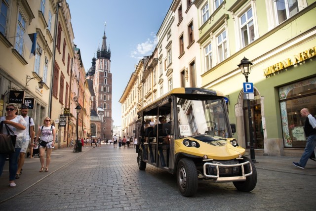Visit Krakow City Tour of 3 Districts by Electric Car in Krakow