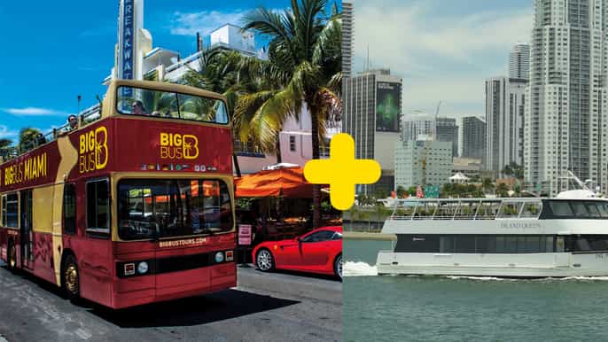 miami halbtägige opentopbustour und 90minütige bootstour