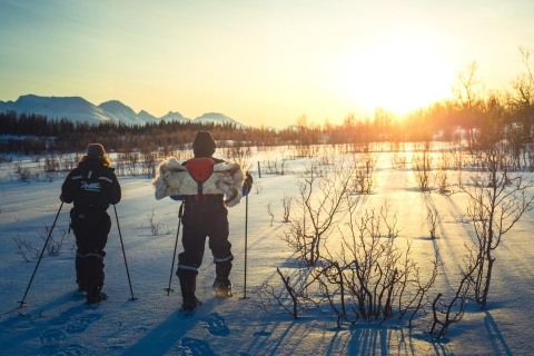 From Tromsø: Snowshoe Hiking Tour and Husky Camp Visit