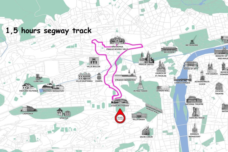 Prague : visite en Segway en petit groupe, transfert en taxiPrague : visite privée d'2 h en Segway