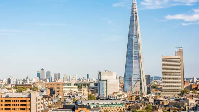 view from the shard entrance ticket with champagne option