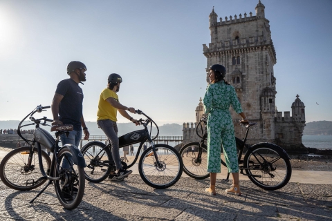 Lissabon: fietstocht van 3 uur langs de rivier naar BelémLissabon: tocht van 3 uur per elektrische fiets - Frans