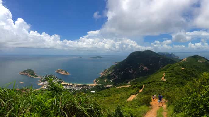 aus hong kong city die drachenrückenwanderung