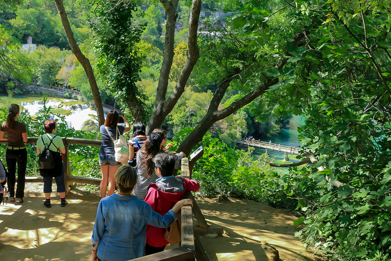 From Split: Krka Waterfalls Tour with Boat Ride & Swimming