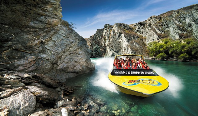 Visit Queenstown Shotover River and Kawarau River Jet Boat Ride in Queenstown, New Zealand