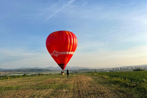 Luchtballonvaart in Brasov, Transsylvanië