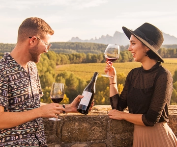 From Barcelona: Montserrat Half-Day Wine and Tapas Trip