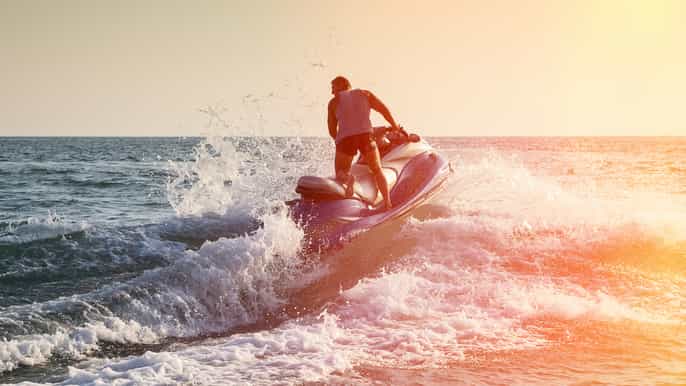 valencia jet ski from valencia bay