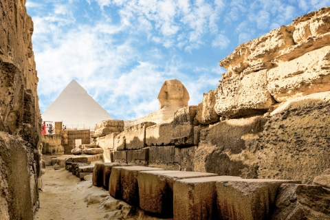Le Caire : pyramides, Sphinx, Saqqarah, Memphis et déjeunerVisite privée avec frais d'entrée