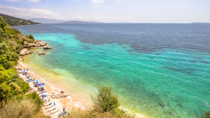 depuis corfou transfert privé vers la plage de barbati