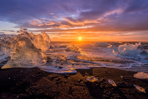 Grotta blu e costa sud: tour di 2 giorni da Reykjavík