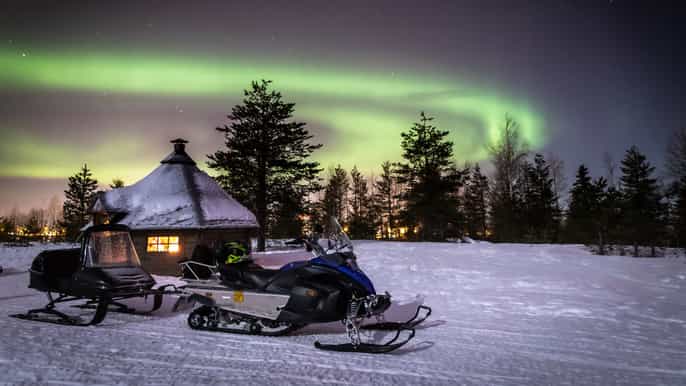 rovaniemi aurores boréales safari en motoneige barbecue
