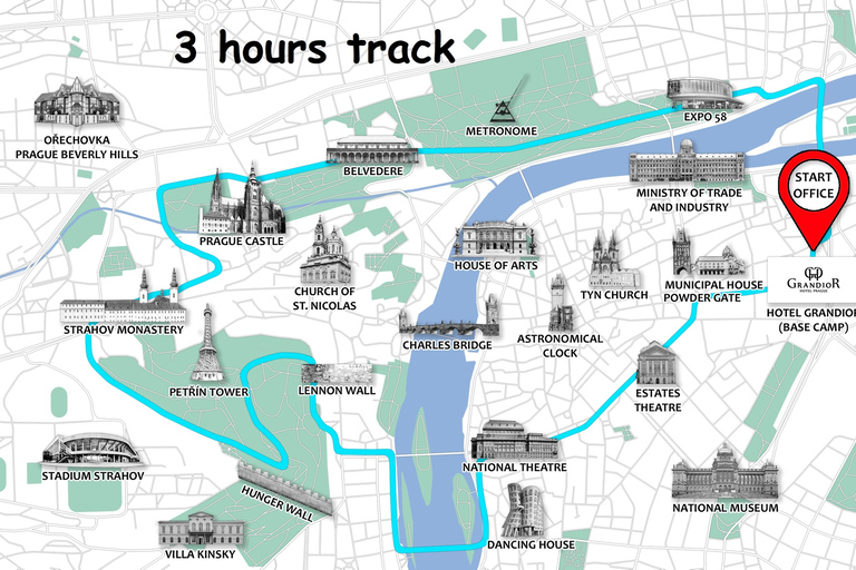 Prague : visite privée en vélo électrique et prise en chargeVisite privée de 2 h