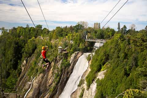 Quebec City: Double Zipline Across Montmorency Falls