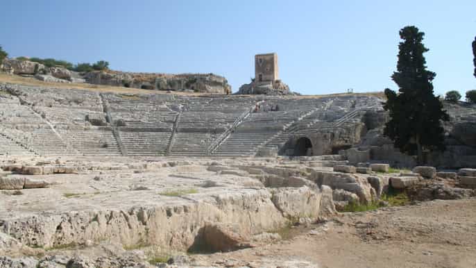 siracusa teatro grego mercado de alimentos e ilha ortigia
