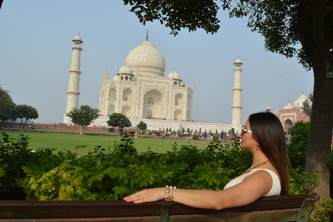 Delhi: Dagstur med tåg till Taj Mahal och Agra med allt inkluderat