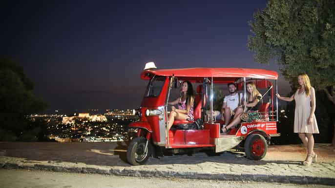 athens 1hour mount lycabettus tuktuk ride