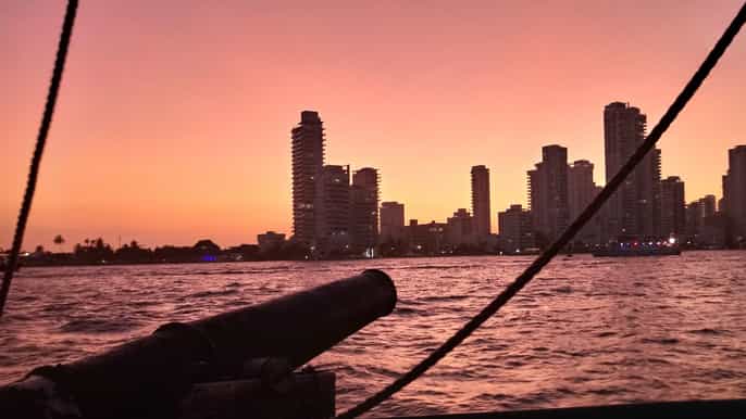 cartagena sunset cruise with open bar on a pirate ship
