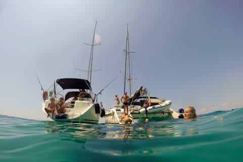 Apulia: Full-Day Salento Coast Caves Sail Boat Tour