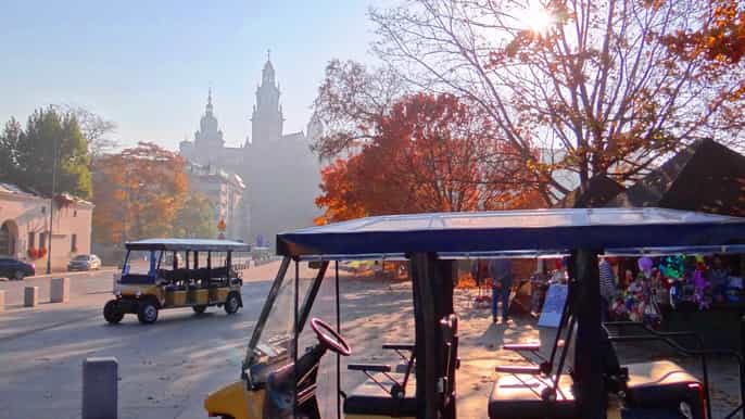 krakow city tour by electric golf cart