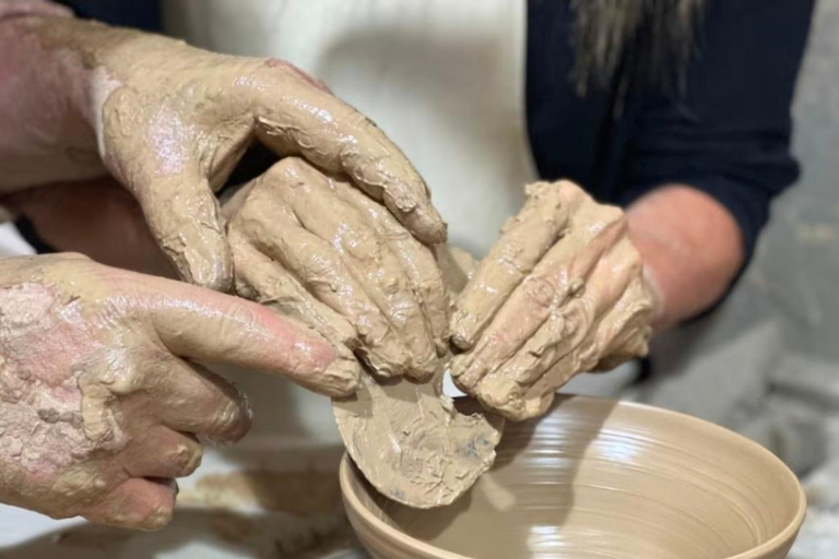 Handmade pottery class in Santorini