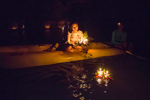 Phuket: Hong by Starlight with Sea Cave Kayak & Loi Krathong Group Tour