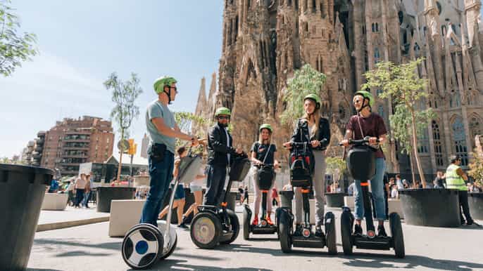 barcelona 3hour guided segway tour of gaudis barcelona