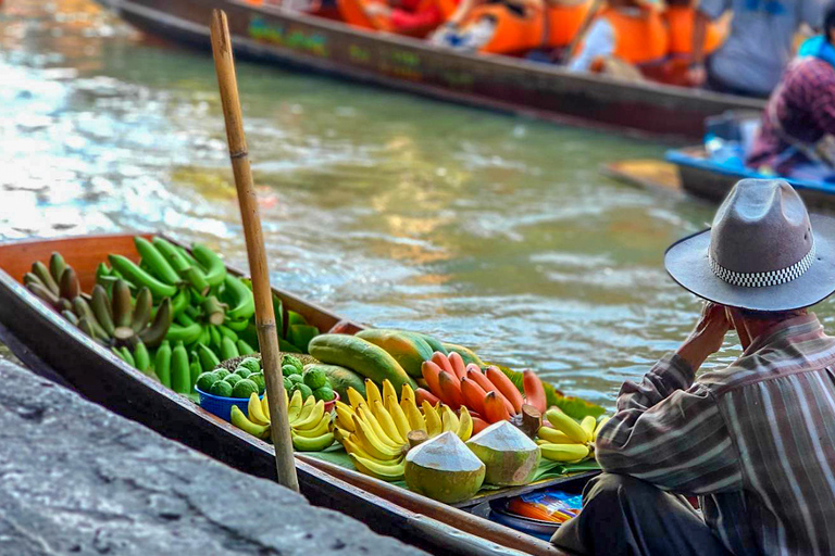 Desde Bangkok: Damnoen Saduak y mercado del tren en españolTour en grupo: Rambutri Village Inn & Plaza