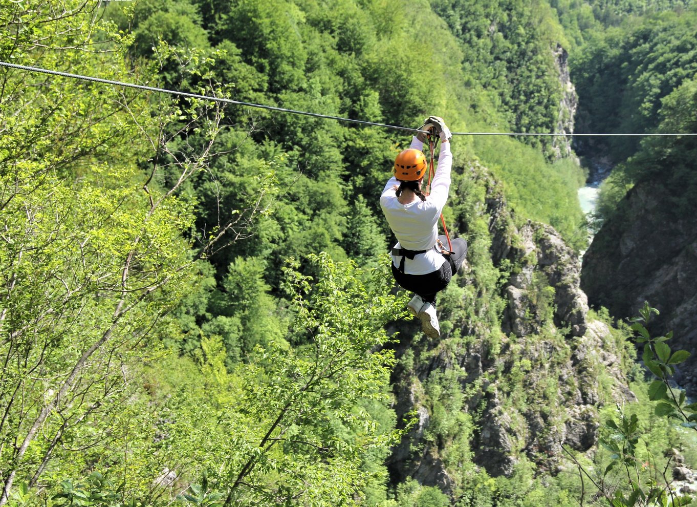 Bovec: Canyon Učja - den længste ziplinepark i Europa